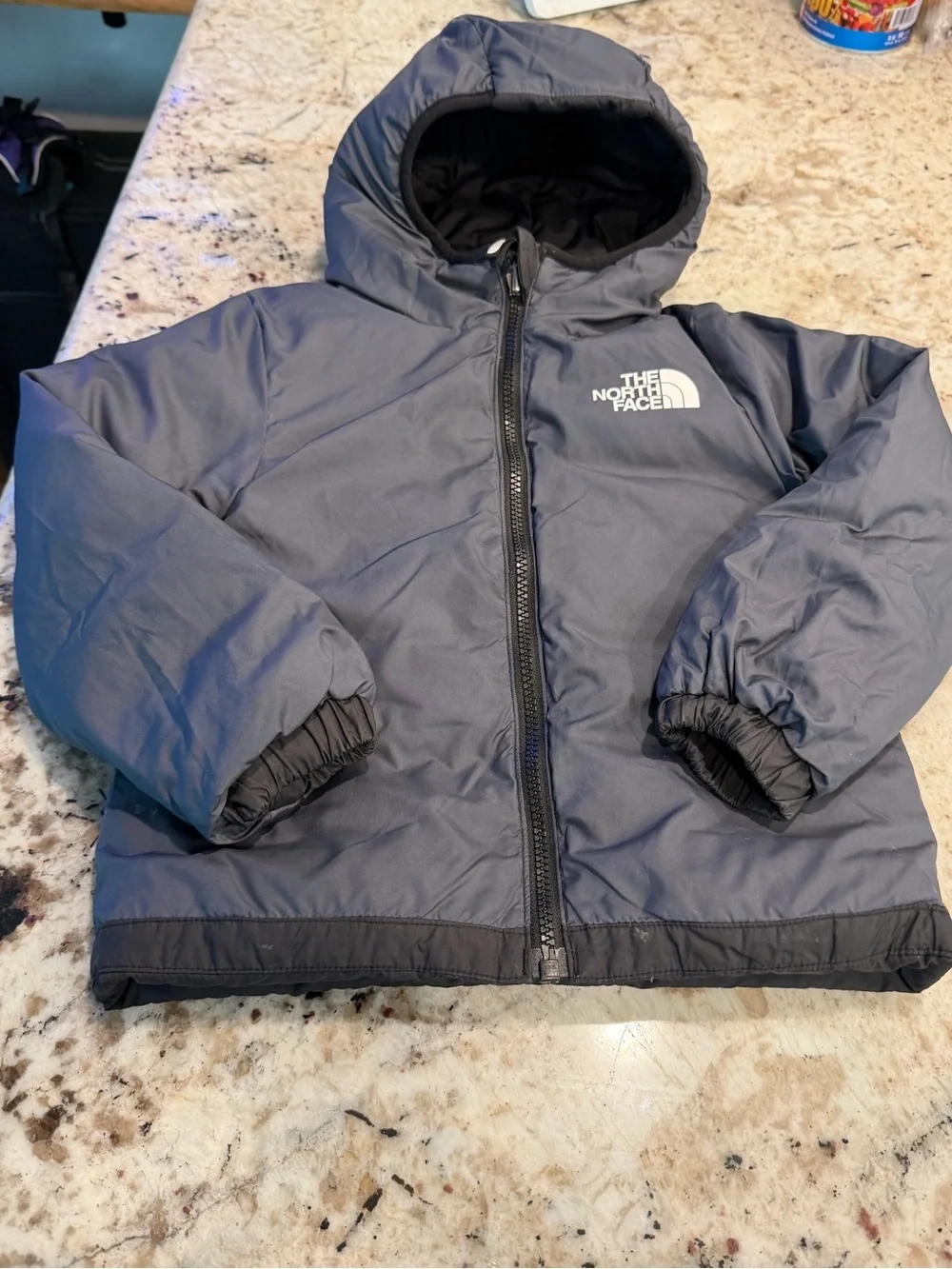 The North Face Kids Black Hooded Puffer Jacket